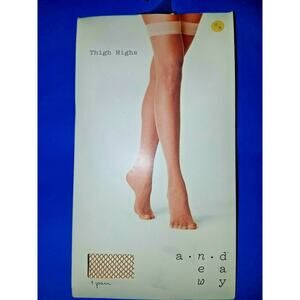 A New Day THIGH HIGHS HOSIERY - Size S/M - Honey Beige FISHNET Tights - 1 Pair